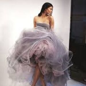 ◇$12,990 OSCAR DE LA RENTA CLOUD BLUE TULLE RUNWAY GOWN US 2 S